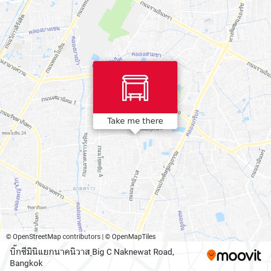 บิ๊กซีมินิแยกนาคนิวาส ฺBig C Naknewat Road map