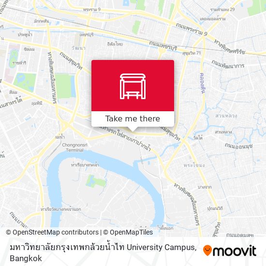 มหาวิทยาลัยกรุงเทพกล้วยน้ำไท University Campus map