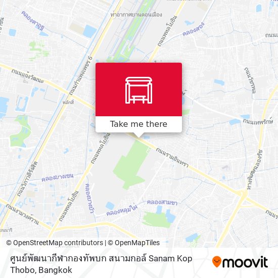 ศูนย์พัฒนากีฬากองทัพบก สนามกอล์ Sanam Kop Thobo map