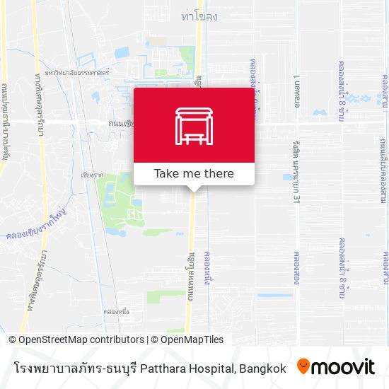 โรงพยาบาลภัทร-ธนบุรี Patthara Hospital map