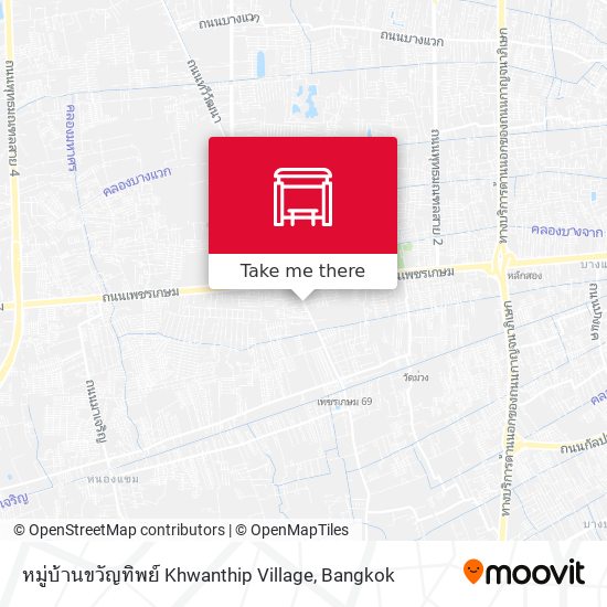 หมู่บ้านขวัญทิพย์ Khwanthip Village map
