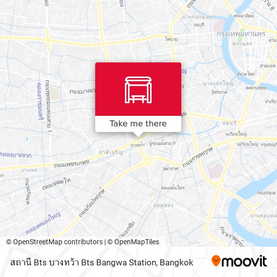 สถานี Bts บางหว้า Bts Bangwa Station map