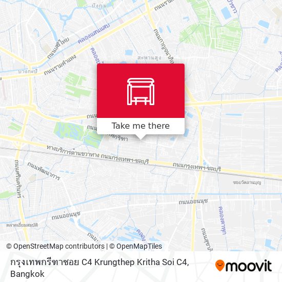 กรุงเทพกรีฑาซอย C4 Krungthep Kritha Soi C4 map