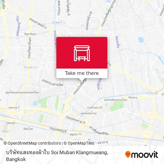 บริษัทแสงทองผ้าใบ Soi Muban Klangmueang map