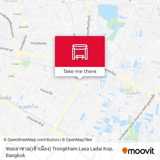 ซอยลาซาล(เข้าเมือง) Trongkham Lasa Ladai Kop map