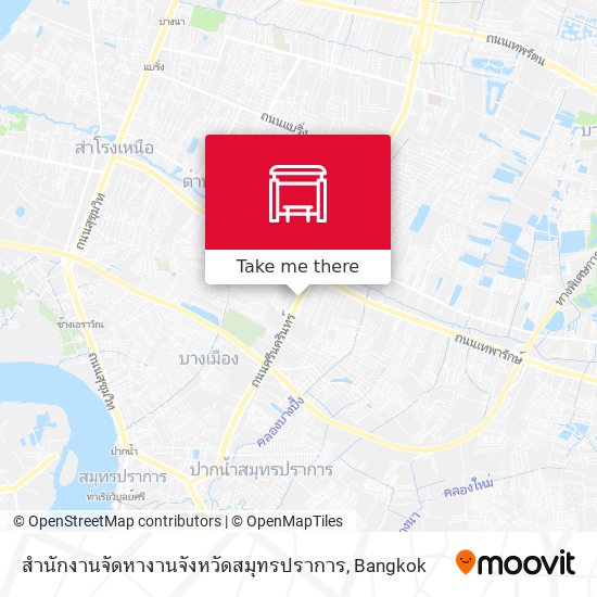 สำนักงานจัดหางานจังหวัดสมุทรปราการ map