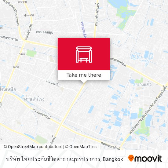 บริษัท ไทยประกันชีวิตสาขาสมุทรปราการ map