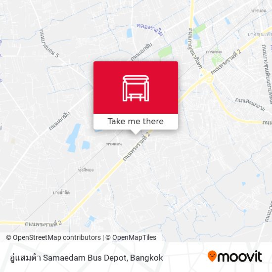 อู่แสมดำ Samaedam Bus Depot map