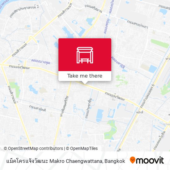 แม็คโครแจ้งวัฒนะ Makro Chaengwattana map