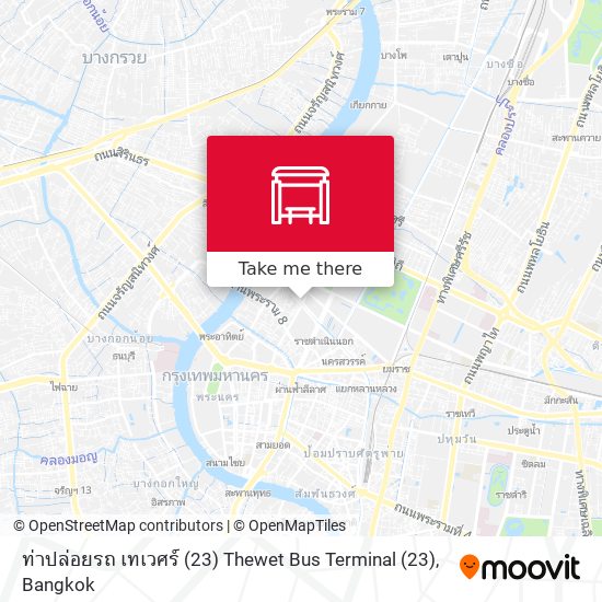 ท่าปล่อยรถ เทเวศร์ (23) Thewet Bus Terminal (23) map