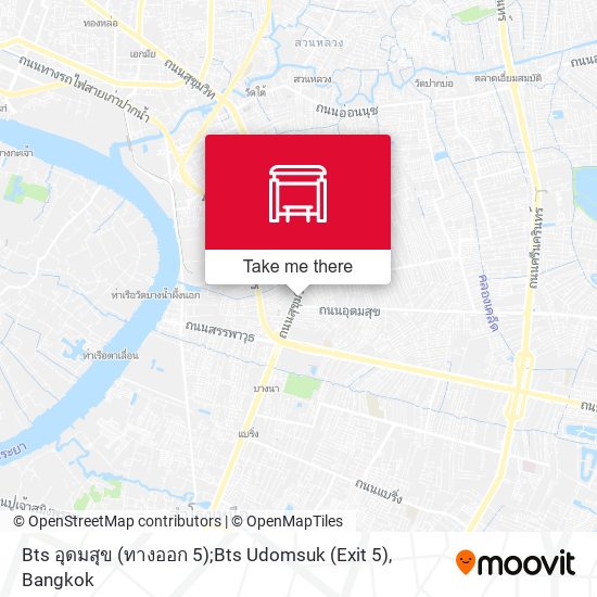 Bts อุดมสุข (ทางออก 5);Bts Udomsuk (Exit 5) map