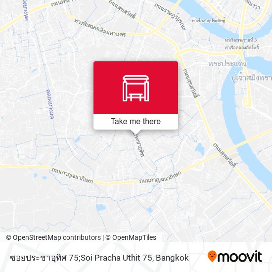 ซอยประชาอุทิศ 75;Soi Pracha Uthit 75 map