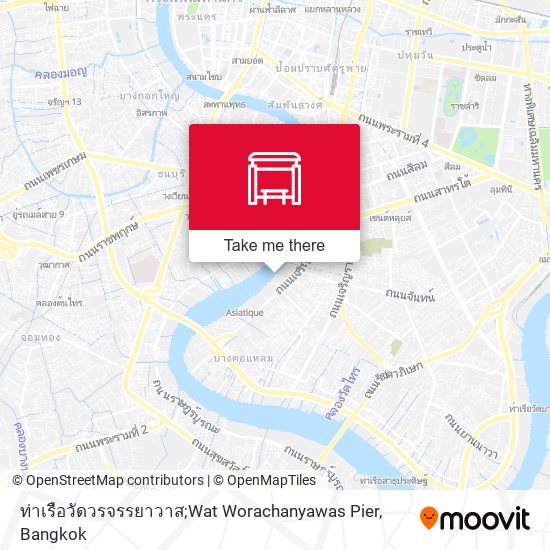 ท่าเรือวัดวรจรรยาวาส;Wat Worachanyawas Pier map