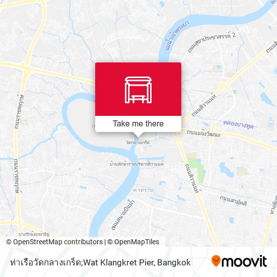 ท่าเรือวัดกลางเกร็ด;Wat Klangkret Pier map