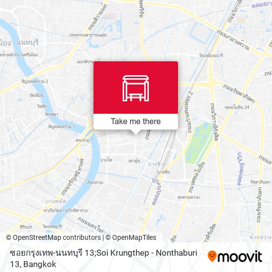 ซอยกรุงเทพ-นนทบุรี 13;Soi Krungthep - Nonthaburi 13 map