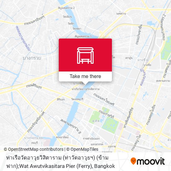 ท่าเรือวัดอาวุธวิสิตาราม (ท่าวัดอาวุธฯ) (ข้ามฟาก);Wat Awutvikasitara Pier (Ferry) map