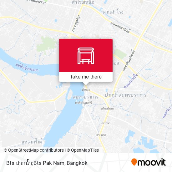 Bts ปากน้ำ;Bts Pak Nam map