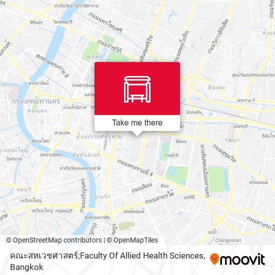 คณะสหเวชศาสตร์;Faculty Of Allied Health Sciences map