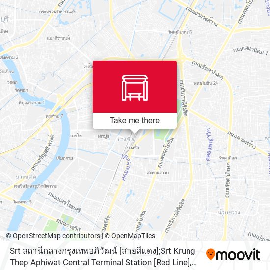 Srt สถานีกลางกรุงเทพอภิวัฒน์ [สายสีแดง];Srt Krung Thep Aphiwat Central Terminal Station [Red Line] map