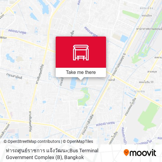 ท่ารถศูนย์ราชการ แจ้งวัฒนะ;Bus Terminal  Government Complex map