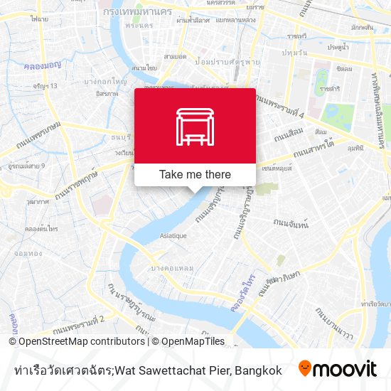 ท่าเรือวัดเศวตฉัตร;Wat Sawettachat Pier map