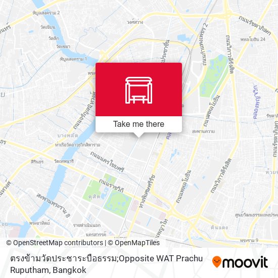 ตรงข้ามวัดประชาระบือธรรม;Opposite WAT Prachu Ruputham map