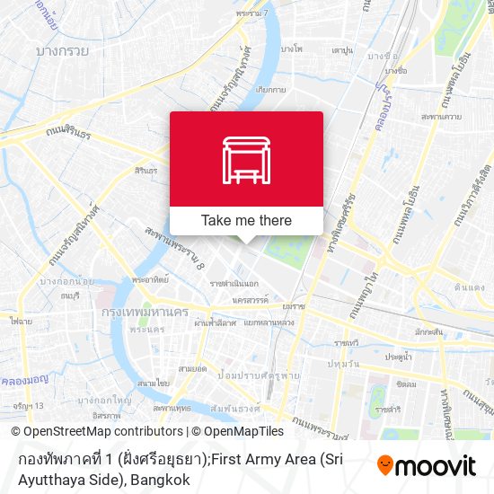 กองทัพภาคที่ 1 (ฝั่งศรีอยุธยา);First Army Area (Sri Ayutthaya Side) map