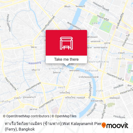 ท่าเรือวัดกัลยาณมิตร (ข้ามฟาก);Wat Kalayanamit Pier (Ferry) map