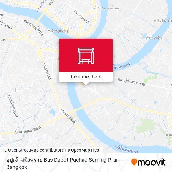 อู่ปู่เจ้าสมิงพราย;Bus Depot Puchao Saming Prai map