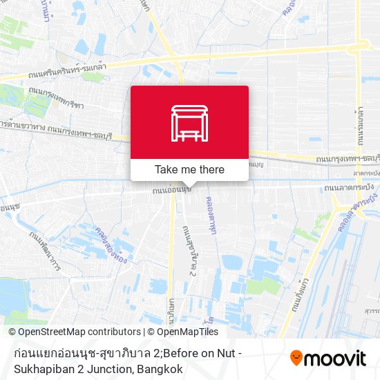 ก่อนแยกอ่อนนุช-สุขาภิบาล 2;Before on Nut - Sukhapiban 2 Junction map