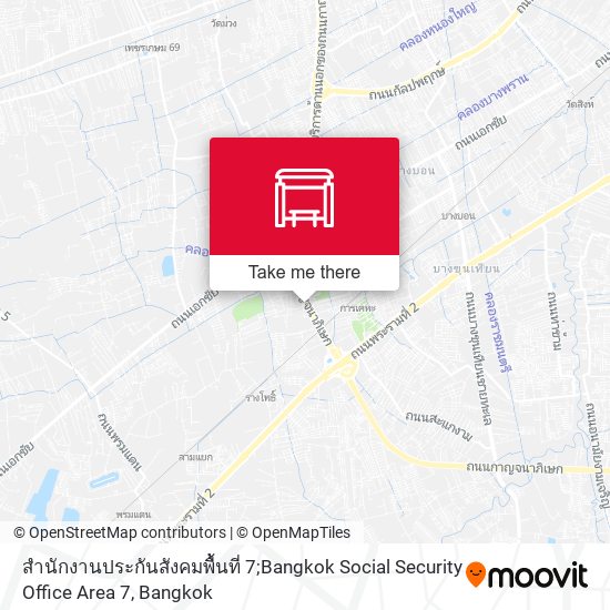 สำนักงานประกันสังคมพื้นที่ 7;Bangkok Social Security Office Area 7 map