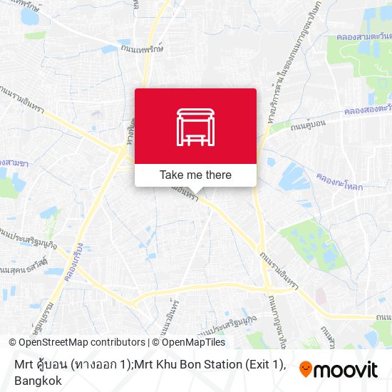 Mrt คู้บอน (ทางออก 1);Mrt Khu Bon Station (Exit 1) map