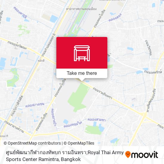 ศูนย์พัฒนากีฬากองทัพบก รามอินทรา;Royal Thai Army Sports Center Ramintra map