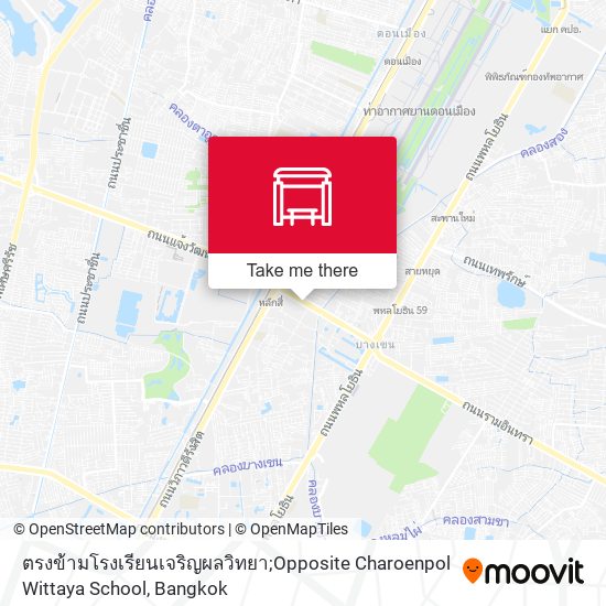 ตรงข้ามโรงเรียนเจริญผลวิทยา;Opposite Charoenpol Wittaya School map