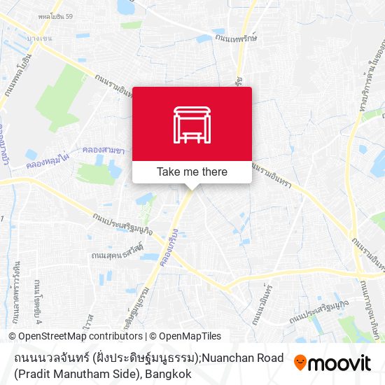 ถนนนวลจันทร์ (ฝั่งประดิษฐ์มนูธรรม);Nuanchan Road (Pradit Manutham Side) map