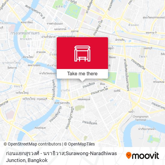 ก่อนแยกสุรวงศ์ - นราธิวาส;Surawong-Naradhiwas Junction map