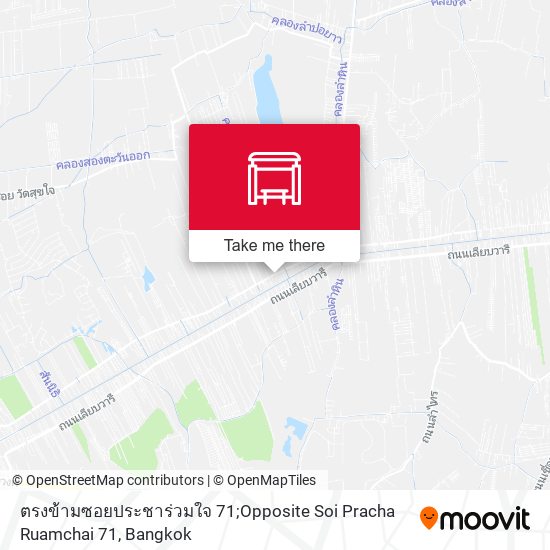 ตรงข้ามซอยประชาร่วมใจ 71;Opposite Soi Pracha Ruamchai 71 map