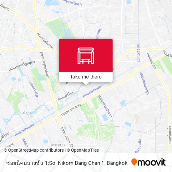 ซอยนิคมบางชัน 1;Soi Nikom Bang Chan 1 map