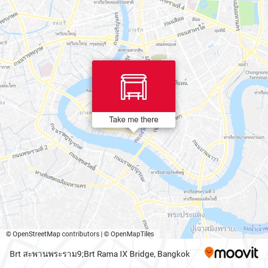 Brt สะพานพระราม9;Brt Rama IX Bridge map