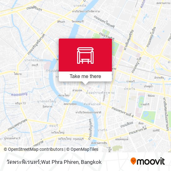 วัดพระพิเรนทร์;Wat Phra Phiren map