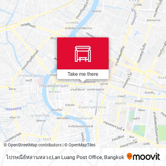 ไปรษณีย์หลานหลวง;Lan Luang Post Office map