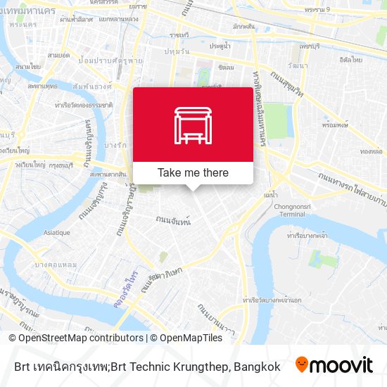Brt เทคนิคกรุงเทพ;Brt Technic Krungthep map