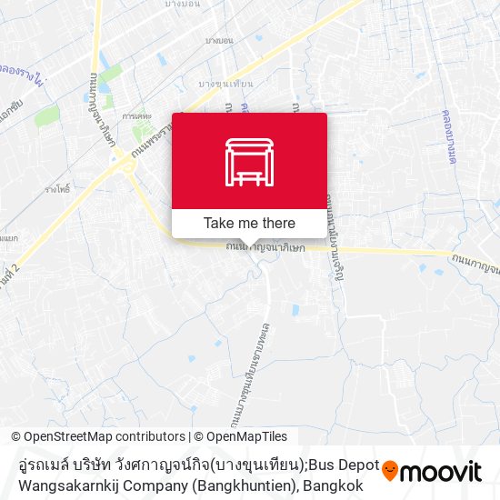 อู่รถเมล์ บริษัท วังศกาญจน์กิจ(บางขุนเทียน);Bus Depot Wangsakarnkij Company (Bangkhuntien) map