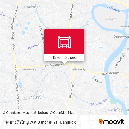 วัดบางรักใหญ่;Wat Bangrak Yai map
