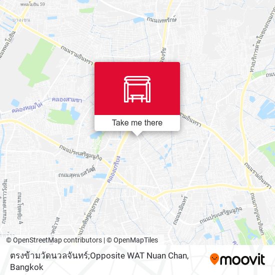 ตรงข้ามวัดนวลจันทร์;Opposite WAT Nuan Chan map