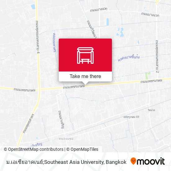 ม.เอเชียอาคเนย์;Southeast Asia University map
