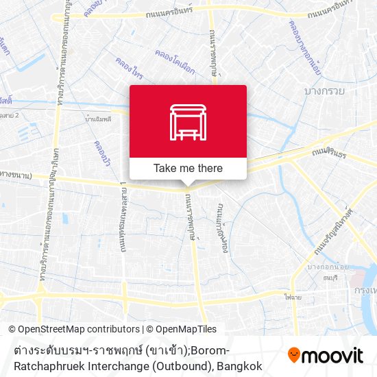 ต่างระดับบรมฯ-ราชพฤกษ์ (ขาเข้า);Borom-Ratchaphruek Interchange (Outbound) map