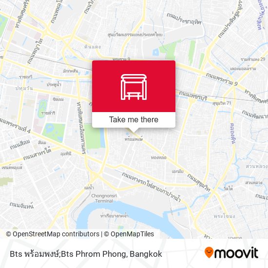 Bts พร้อมพงษ์;Bts Phrom Phong map