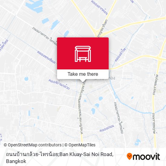 ถนนบ้านกล้วย-ไทรน้อย;Ban Kluay-Sai Noi Road map
