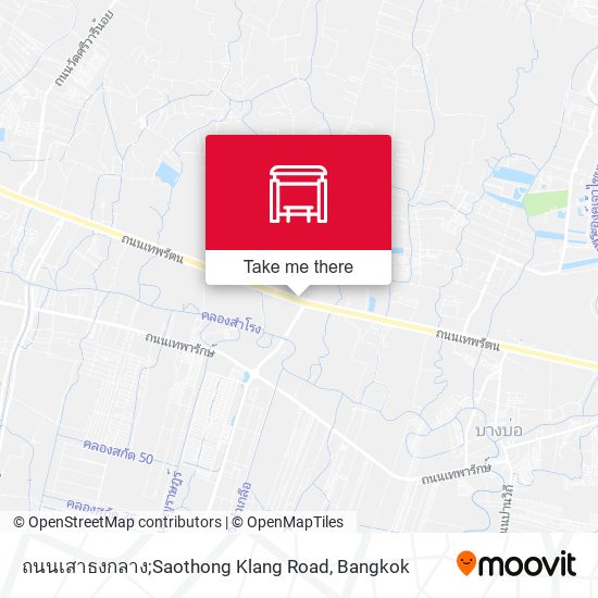 ถนนเสาธงกลาง;Saothong Klang Road map